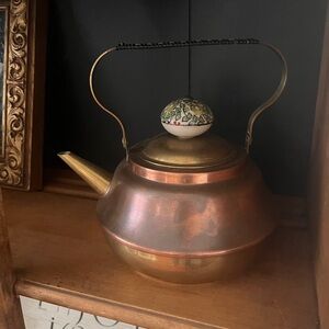 Antique Brass & Copper Kettle
